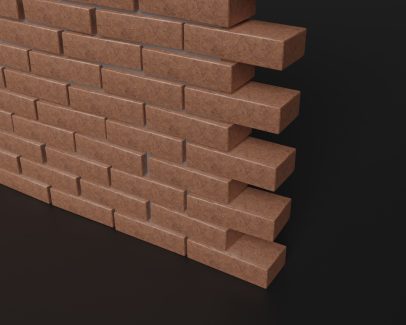 Brick modular kit Lowpoly 3D Model Files
