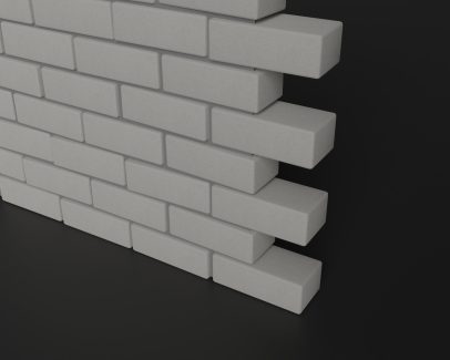 Brick modular kit Lowpoly 3D Model Files