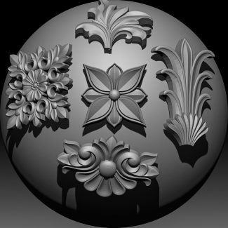 Ornament Brushes … 3D Model Files