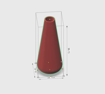 Red vase 3D print model