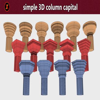 simple 3d column capital Free 3D print model
