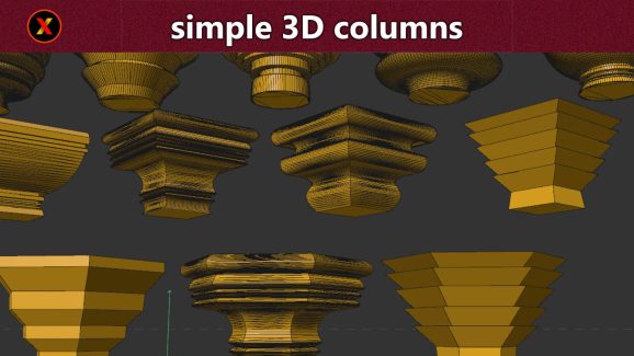 simple 3d column capital Free 3D print model