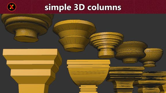 simple 3d column capital Free 3D print model