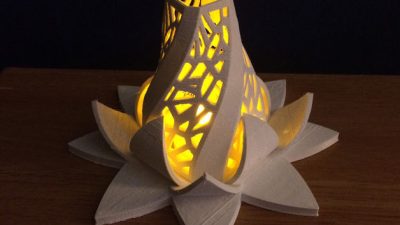 3D printed lotus flower lamp 3D print model