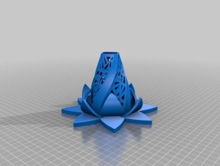 3D printed lotus flower lamp 3D print model