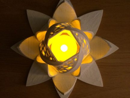 3D printed lotus flower lamp 3D print model