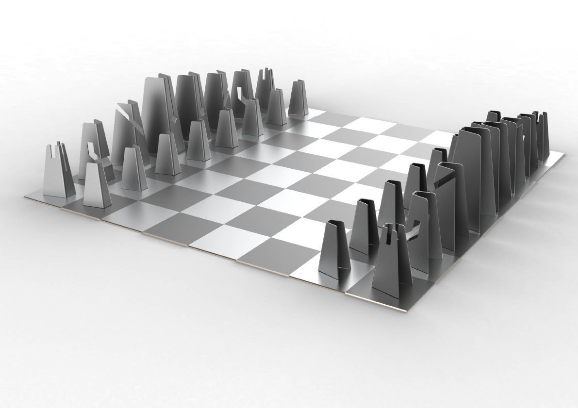 Modern Chess Set 3D print model