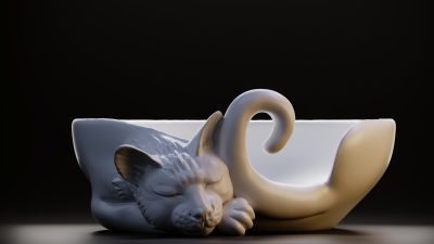 Plate cat 3D print model