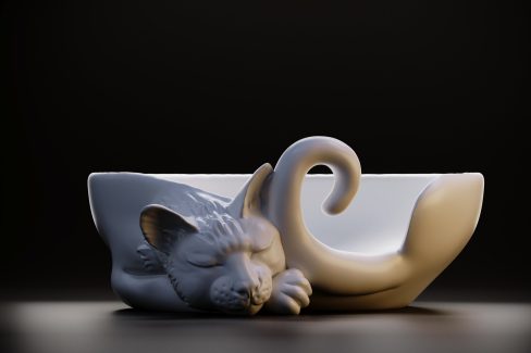 Plate cat 3D print model