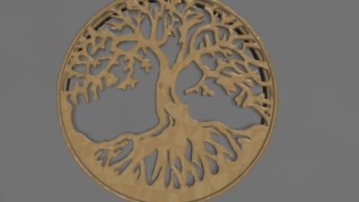 Tree Yggdrasil Cup Coaster and Symbol 3D print model