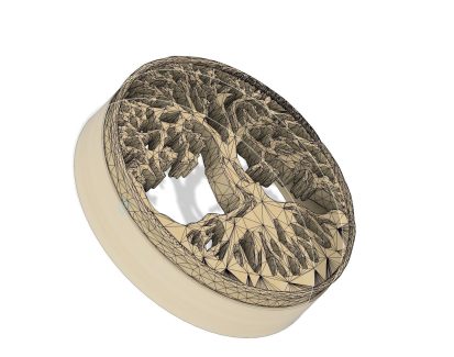 Tree Yggdrasil Cup Coaster and Symbol 3D print model
