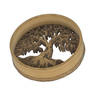 Tree Yggdrasil Cup Coaster and Symbol 3D print model